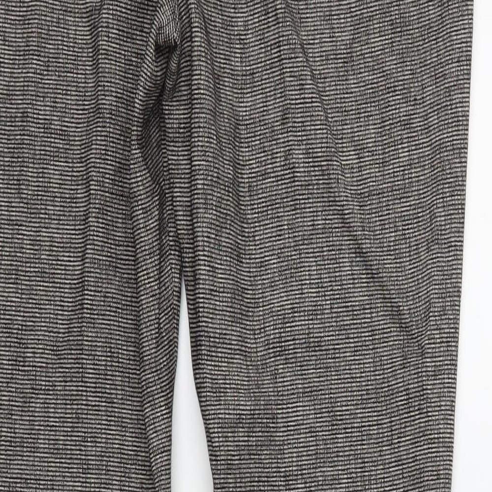 NEXT Womens Brown  Polyester Trousers  Size 12 L33 in Regular Zip