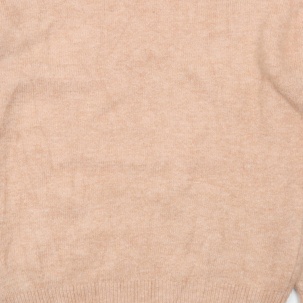 Marks and Spencer Womens Pink Round Neck  Acrylic Pullover Jumper Size S