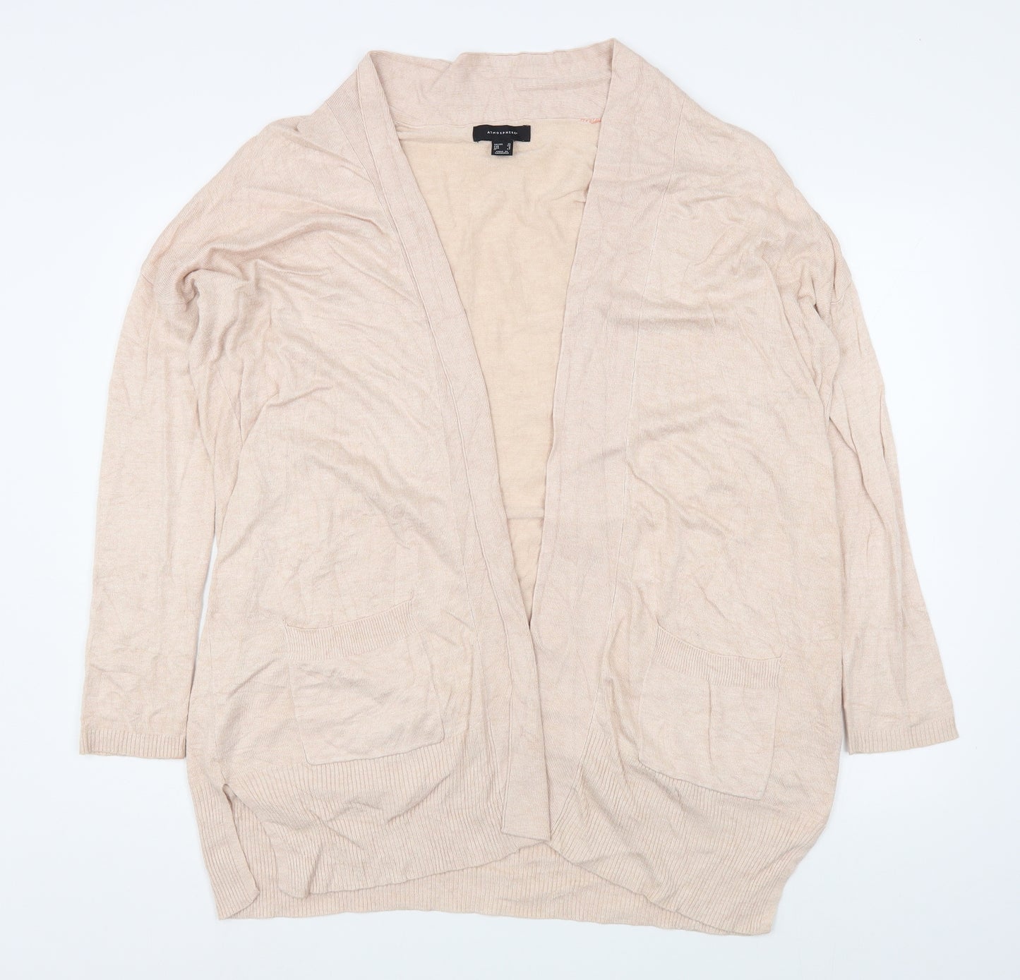 Primark Womens Pink V-Neck  Viscose Cardigan Jumper Size 10