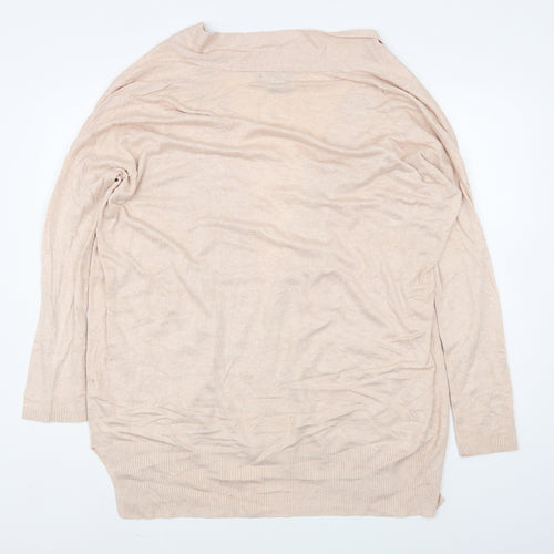 Primark Womens Pink V-Neck  Viscose Cardigan Jumper Size 10