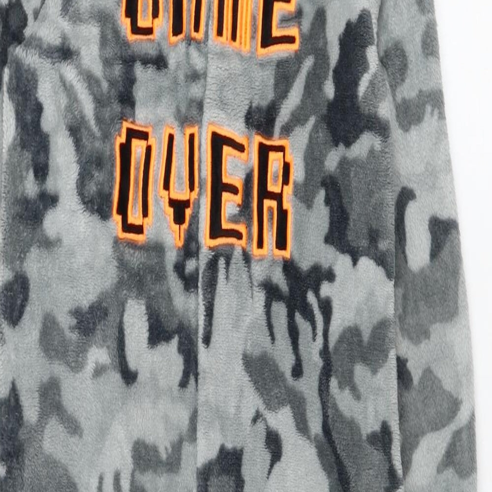 Primark Boys Grey Camouflage Polyester  One Piece Size 6-7 Years  Zip