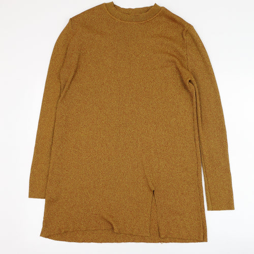New Look Womens Yellow Round Neck  Viscose Pullover Jumper Size 18