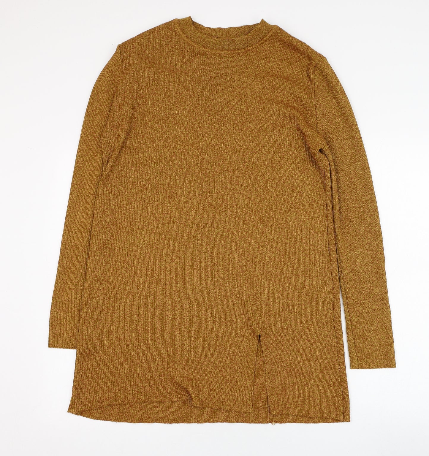 New Look Womens Yellow Round Neck  Viscose Pullover Jumper Size 18