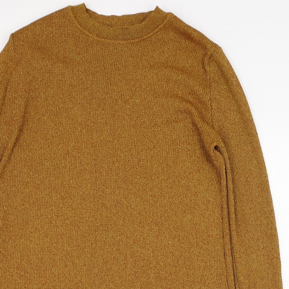 New Look Womens Yellow Round Neck  Viscose Pullover Jumper Size 18