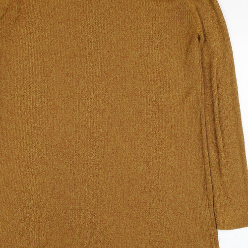 New Look Womens Yellow Round Neck  Viscose Pullover Jumper Size 18