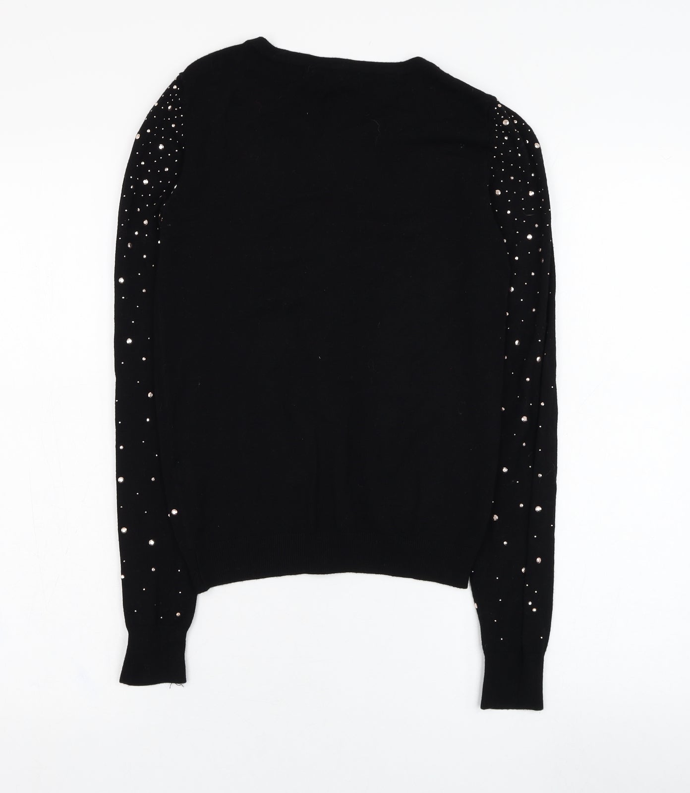 Atmosphere Womens Black Round Neck  Viscose Cardigan Jumper Size 6