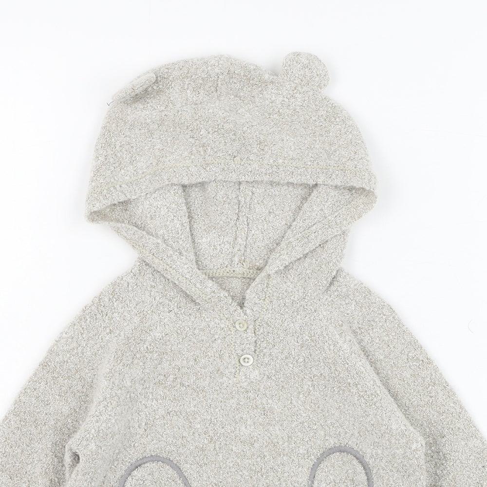 George Boys Grey  Acrylic Pullover Jumper Size 9-12 Months  Pullover - Winnie The Pooh