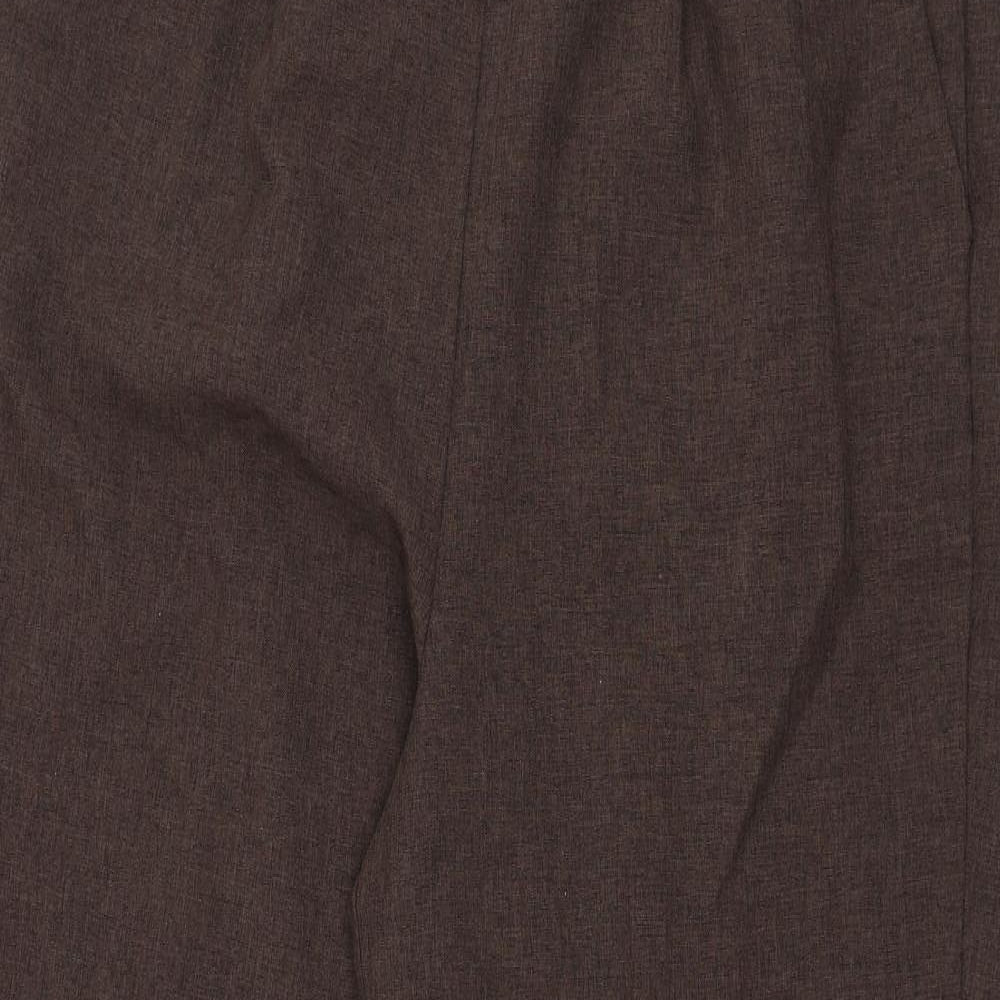 Bonmarché Womens Brown  Polyester Trousers  Size 14 L27 in Regular