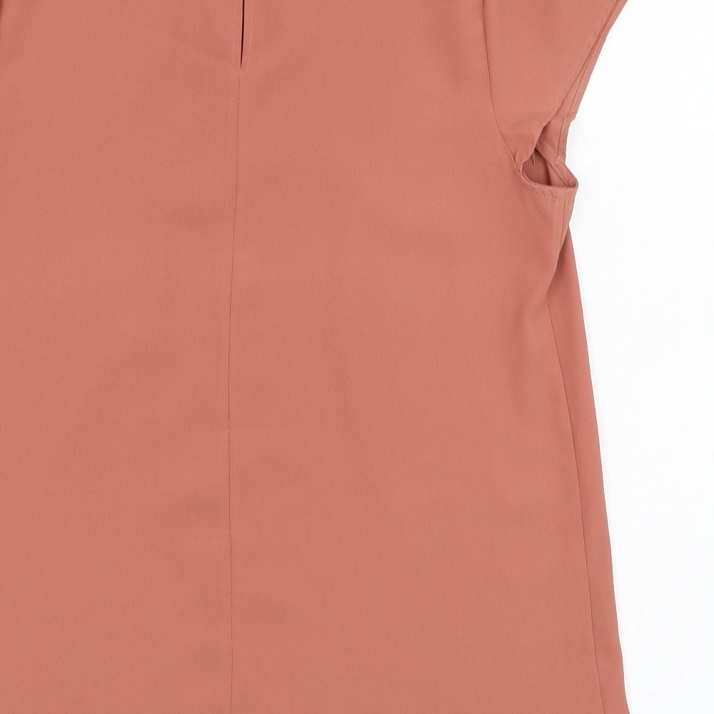 River Island Womens Brown  Polyester Basic Blouse Size 12 Round Neck