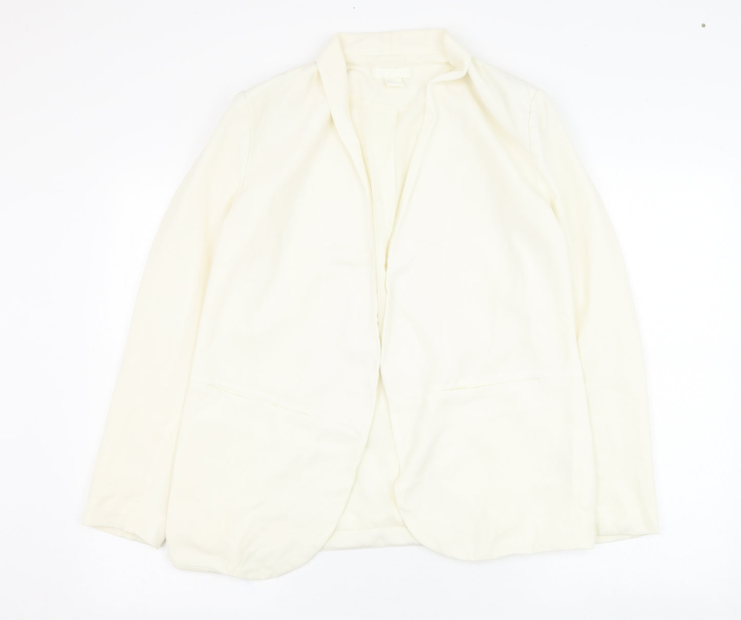 H&M Womens Ivory   Jacket Blazer Size 10