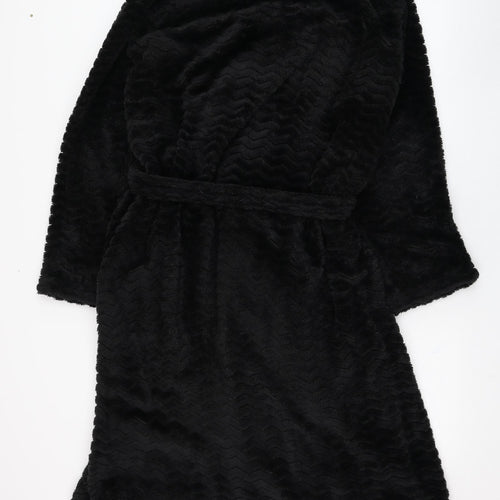 Marks and Spencer Womens Black Solid Polyester Top Gown Size 16  Tie