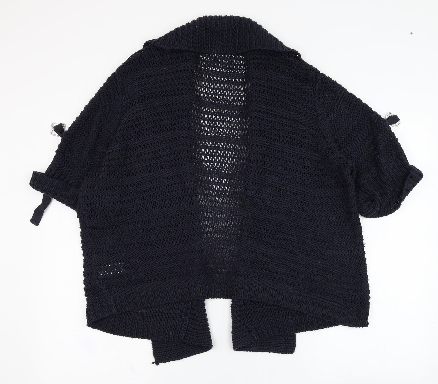 Wallis Womens Blue Round Neck  Acrylic Cardigan Jumper Size 18