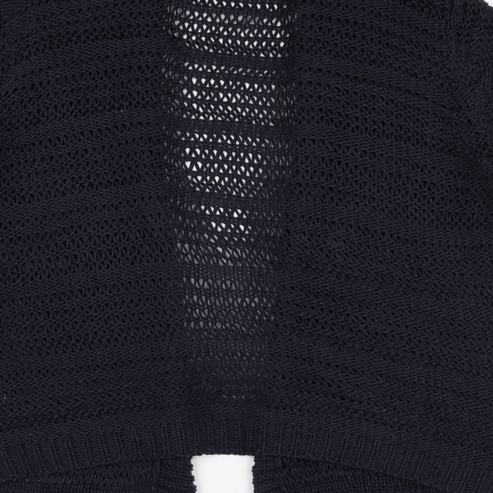 Wallis Womens Blue Round Neck  Acrylic Cardigan Jumper Size 18
