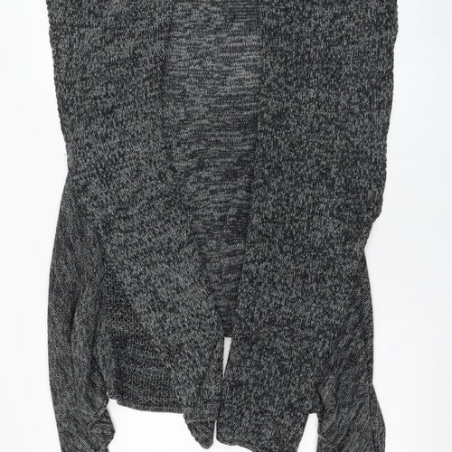 Crafted Womens Grey Round Neck  Acrylic Cardigan Jumper Size 12