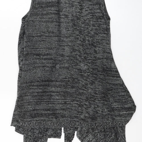 Crafted Womens Grey Round Neck  Acrylic Cardigan Jumper Size 12