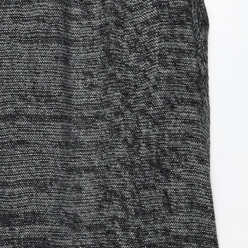 Crafted Womens Grey Round Neck  Acrylic Cardigan Jumper Size 12