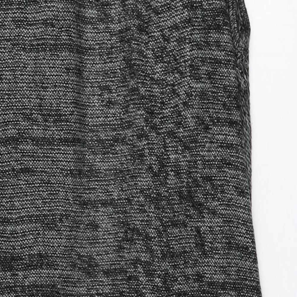 Crafted Womens Grey Round Neck  Acrylic Cardigan Jumper Size 12