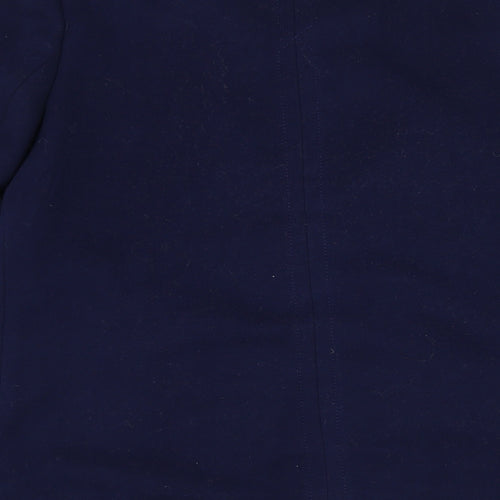 BM Womens Blue   Overcoat Coat Size 12  Button