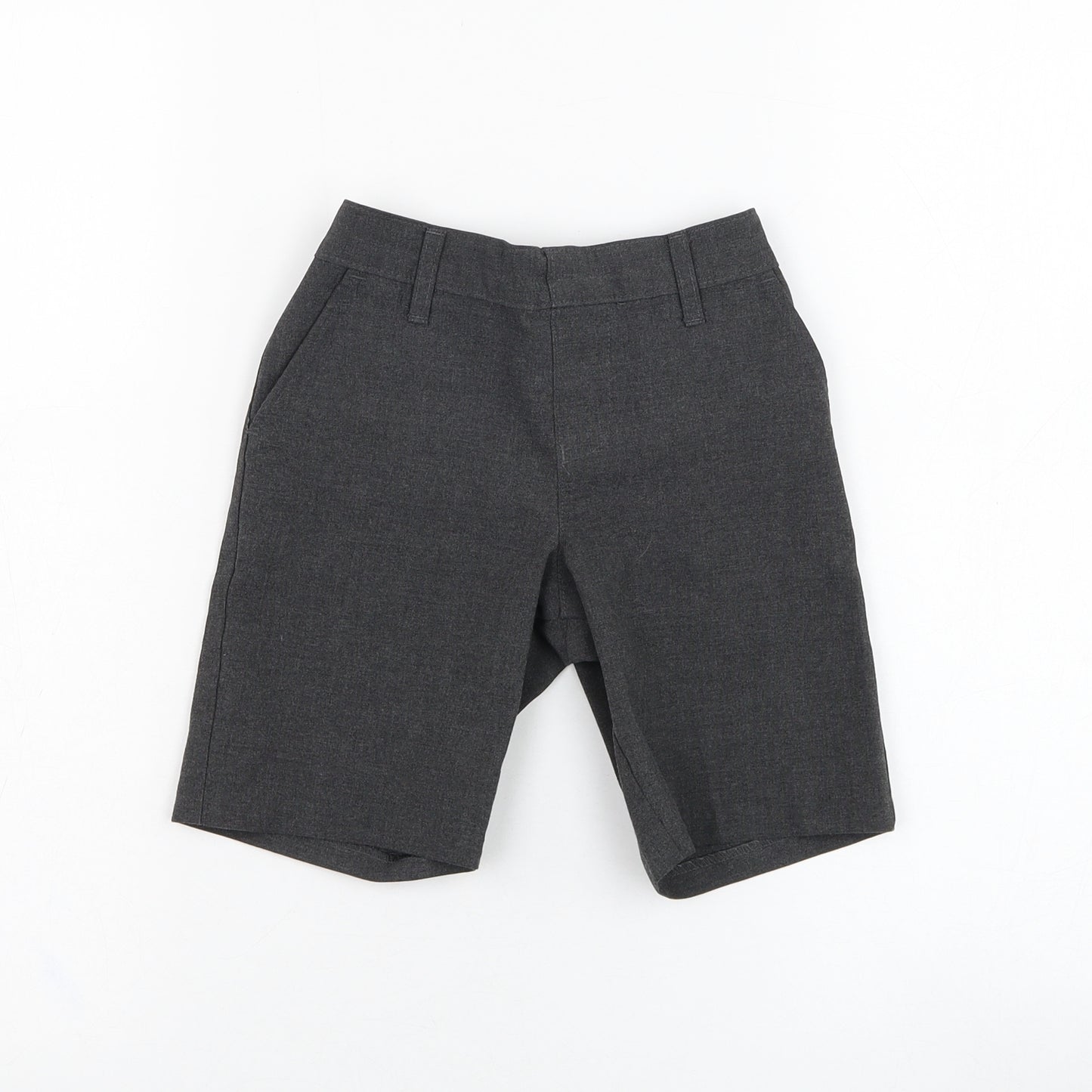 Marks and Spencer Boys Grey  Polyester Bermuda Shorts Size 3-4 Years  Regular Zip