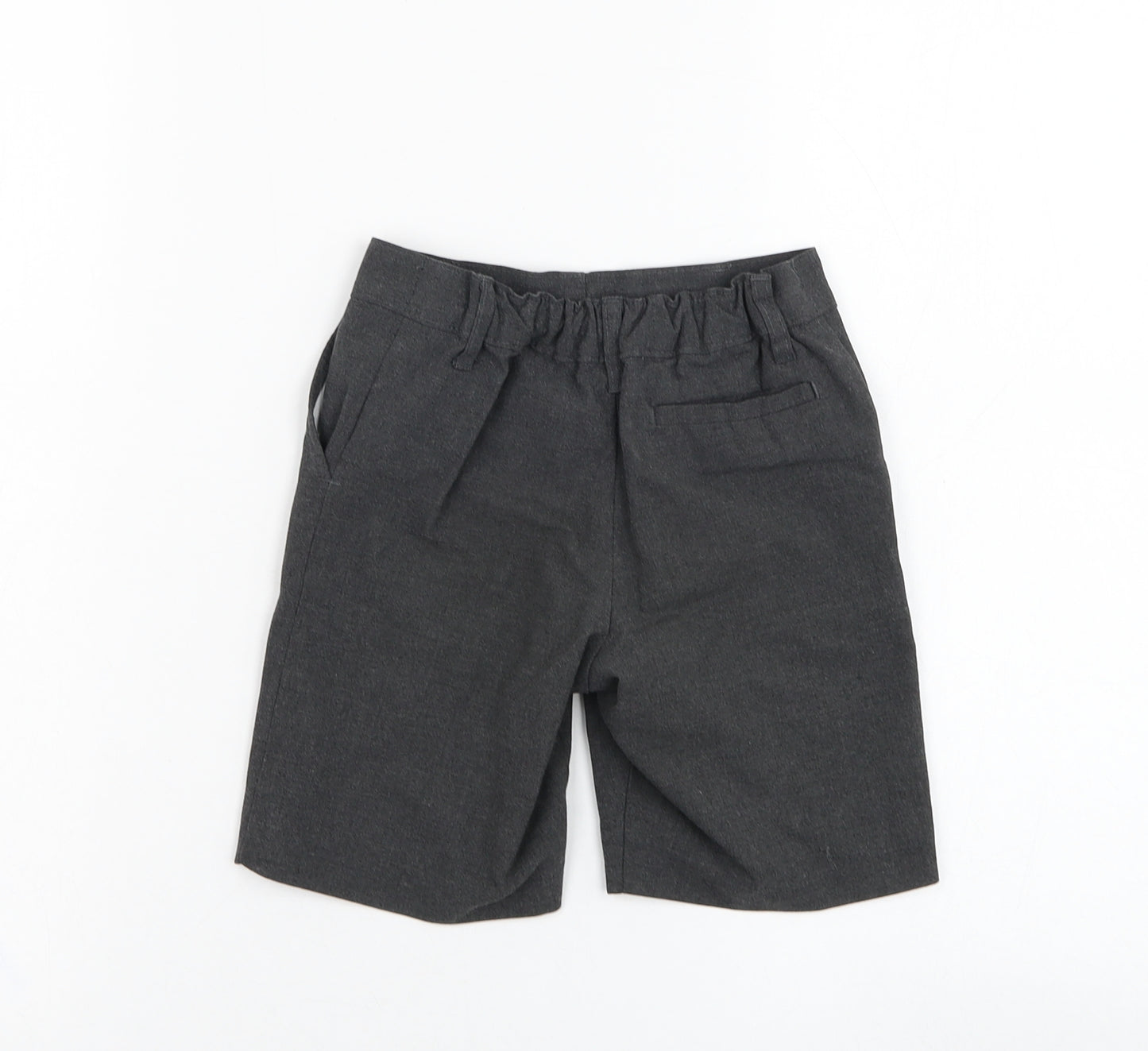 Marks and Spencer Boys Grey  Polyester Bermuda Shorts Size 3-4 Years  Regular Zip