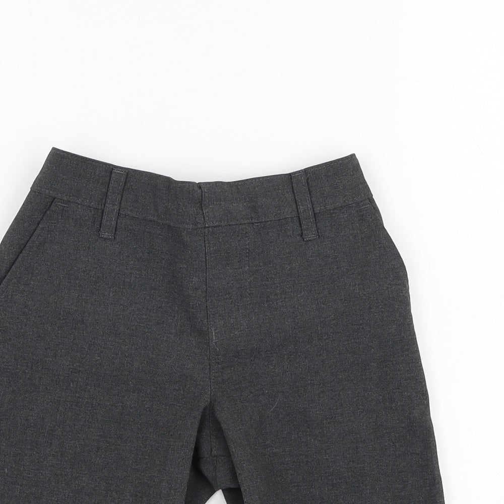 Marks and Spencer Boys Grey  Polyester Bermuda Shorts Size 3-4 Years  Regular Zip