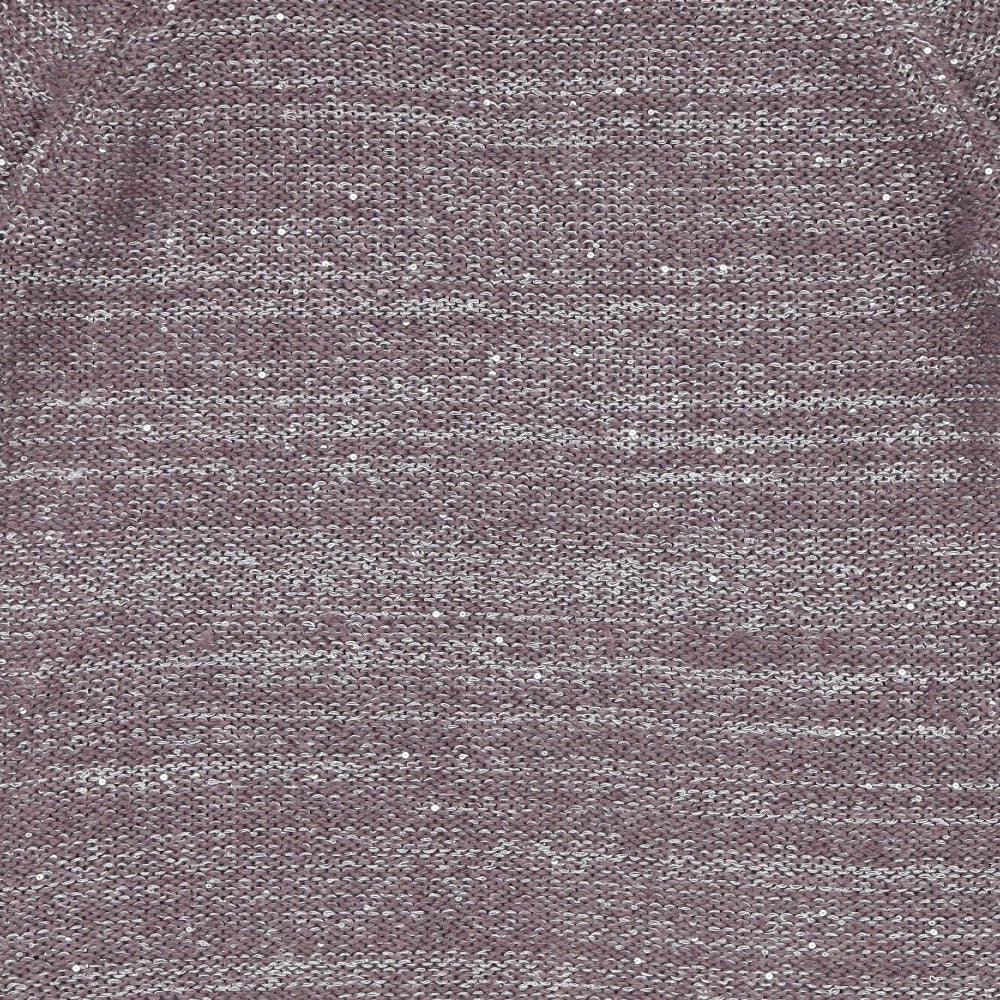 Marks and Spencer Womens Purple Round Neck  Acrylic Pullover Jumper Size 16