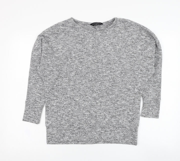 Dorothy Perkins Womens Grey Polyester Pullover Sweatshirt Size 8 Pullover