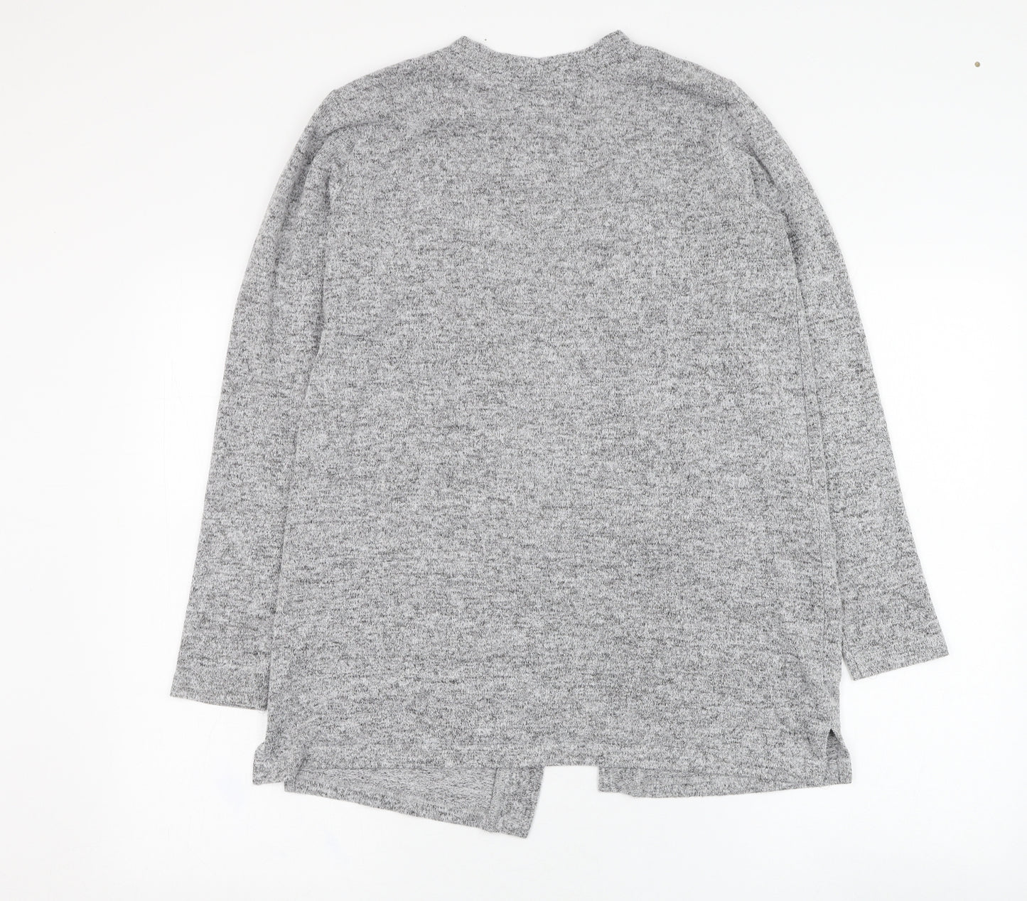 Nutmeg Womens Grey Square Neck  Polyester Cardigan Jumper Size 10