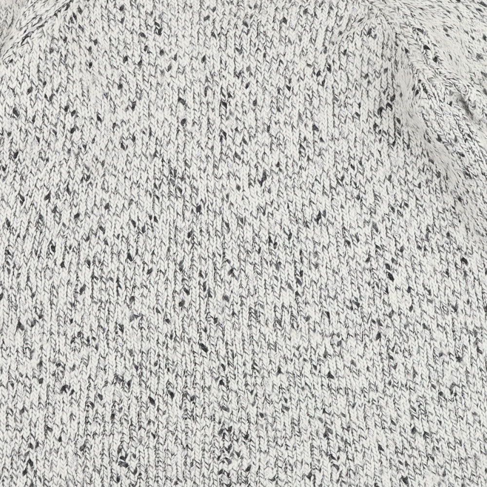 H&M Womens Ivory Round Neck  Acrylic Pullover Jumper Size M