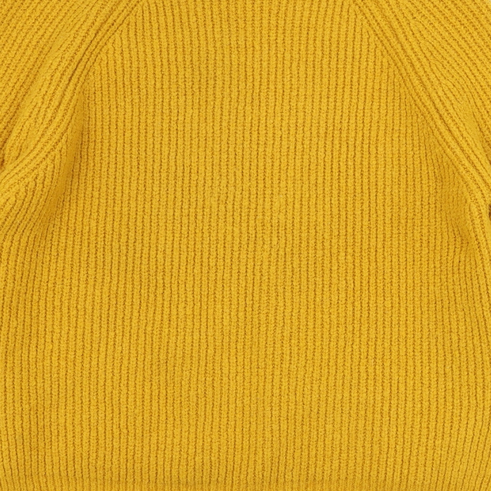 Primark Womens Yellow Round Neck  Acrylic Pullover Jumper Size 14