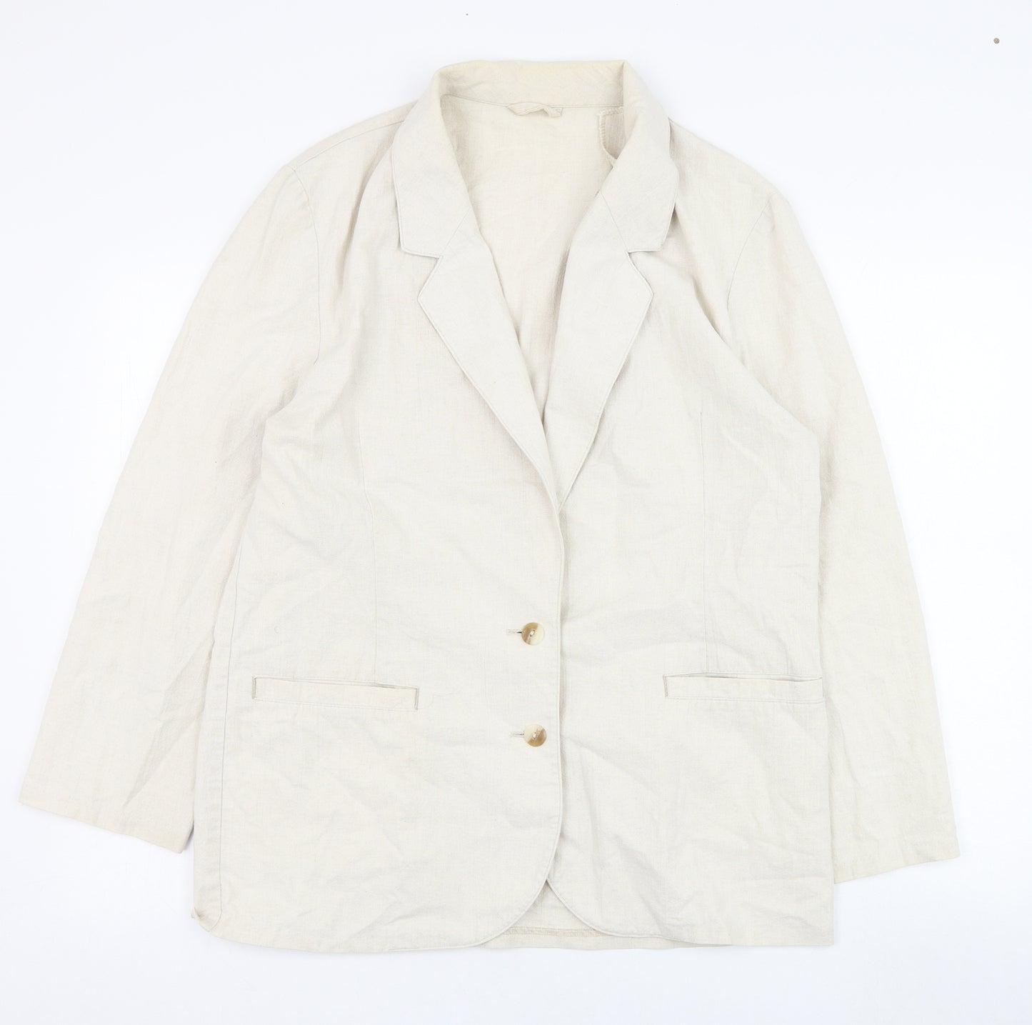 Marks and Spencer Womens Ivory   Jacket Blazer Size 14  Button
