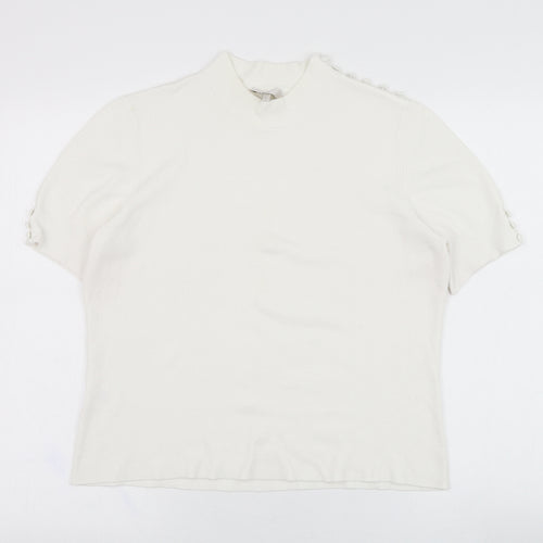 CC Womens Ivory  Viscose Pullover Sweatshirt Size L  Pullover