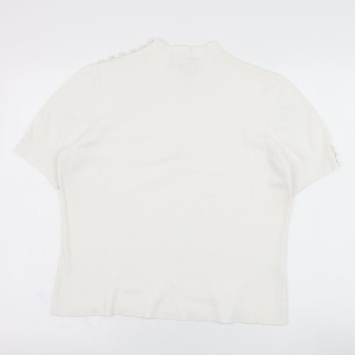 CC Womens Ivory  Viscose Pullover Sweatshirt Size L  Pullover