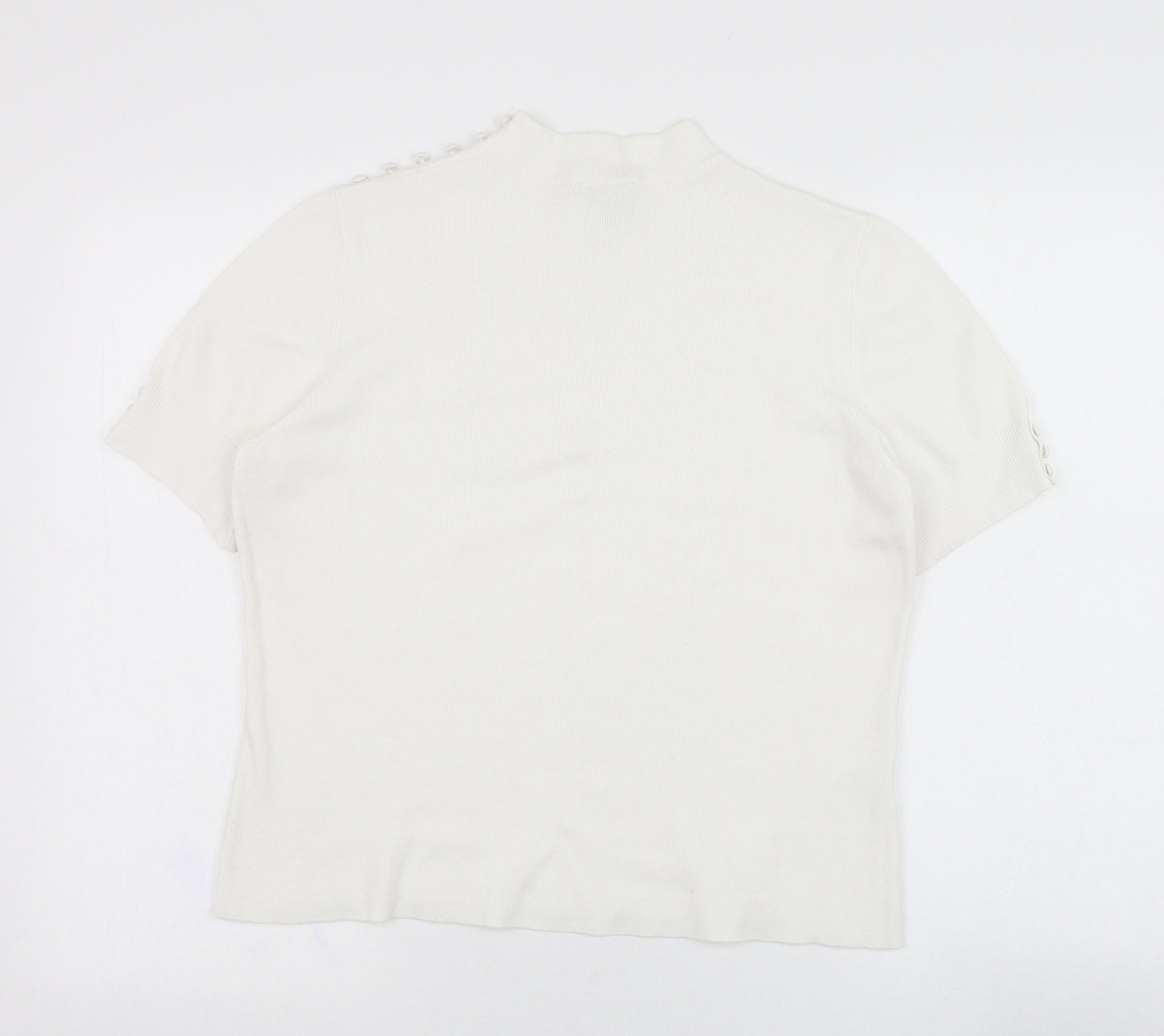 CC Womens Ivory  Viscose Pullover Sweatshirt Size L  Pullover