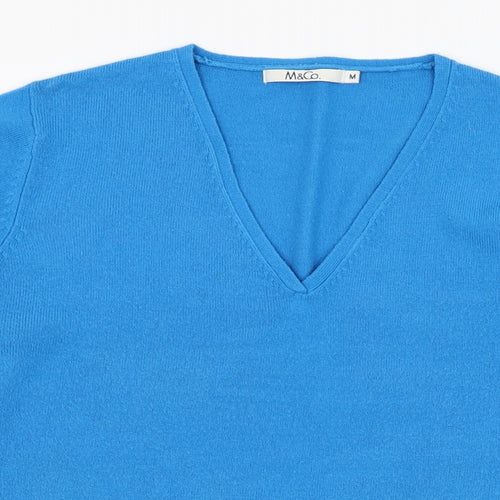 M&Co Womens Blue  Acrylic Pullover Sweatshirt Size M  Pullover