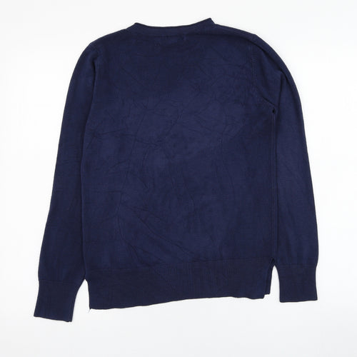 Atmosphere Womens Blue  Acrylic Pullover Sweatshirt Size 12  Pullover