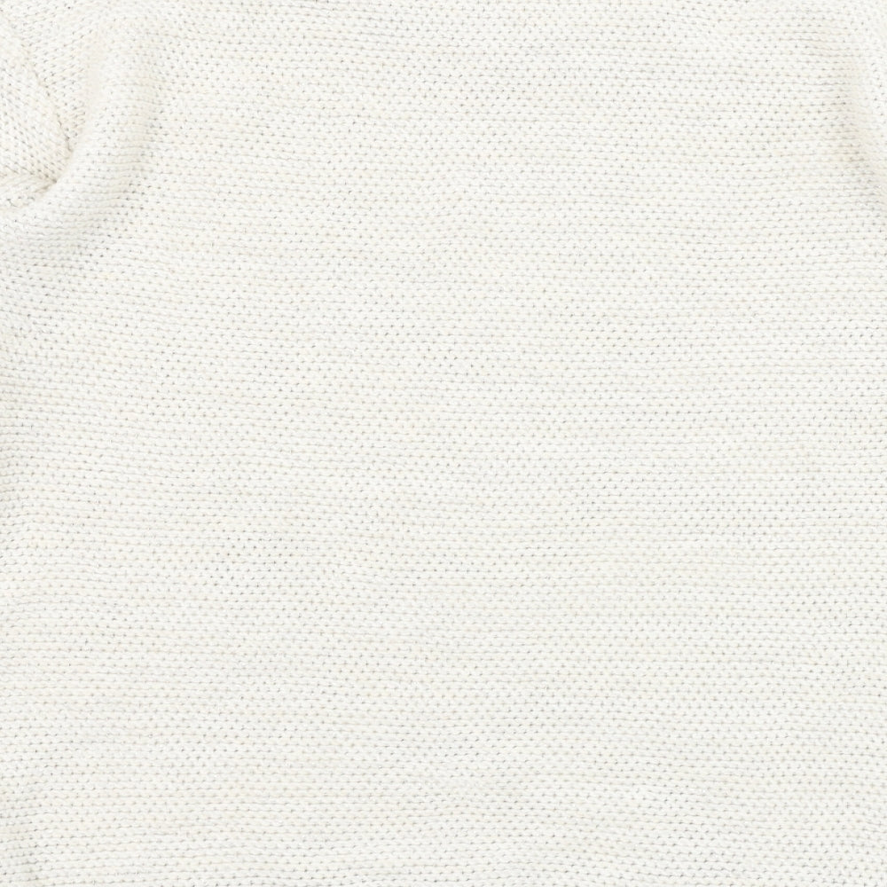 Dorothy Perkins Womens Ivory Round Neck  Cotton Pullover Jumper Size 16