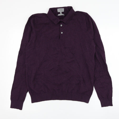 Marks and Spencer Mens Purple  Cotton Pullover Sweatshirt Size M