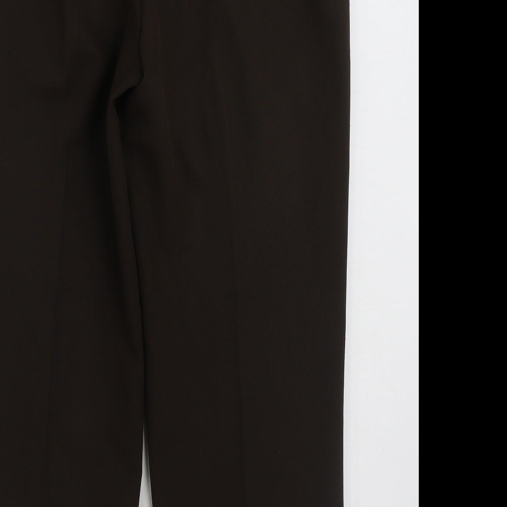 Bonmarché Womens Brown  Polyester Trousers  Size 16 L29 in Regular