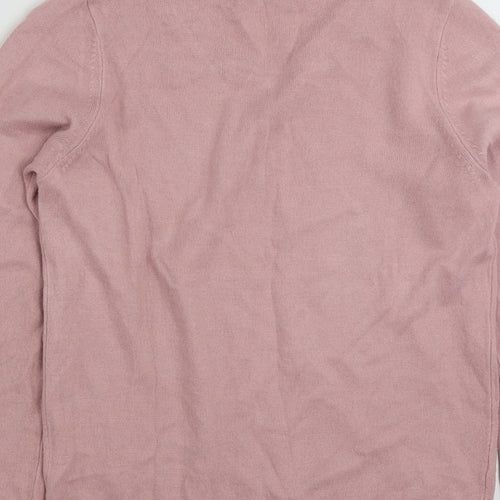 Marks and Spencer Womens Pink Crew Neck  Acrylic Pullover Jumper Size 10