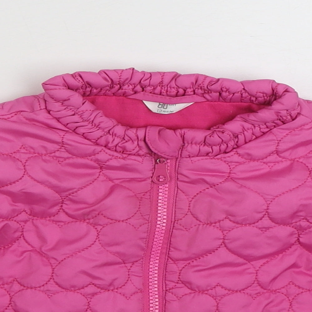 Preworn Girls Pink   Jacket  Size 12 Months   Zip