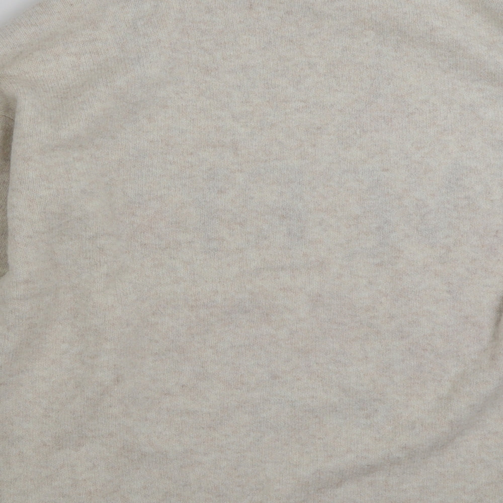 George Womens Beige Crew Neck  Polyester Pullover Jumper Size L   - Christmas