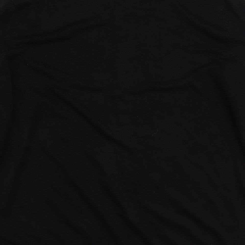 F&F Mens Black V-Neck  Acrylic Pullover Jumper Size XL