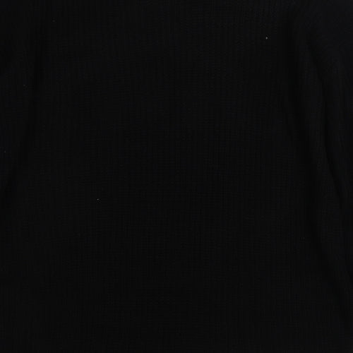 Be Jealous  Womens Black Crew Neck  Acrylic Pullover Jumper Size 2XL