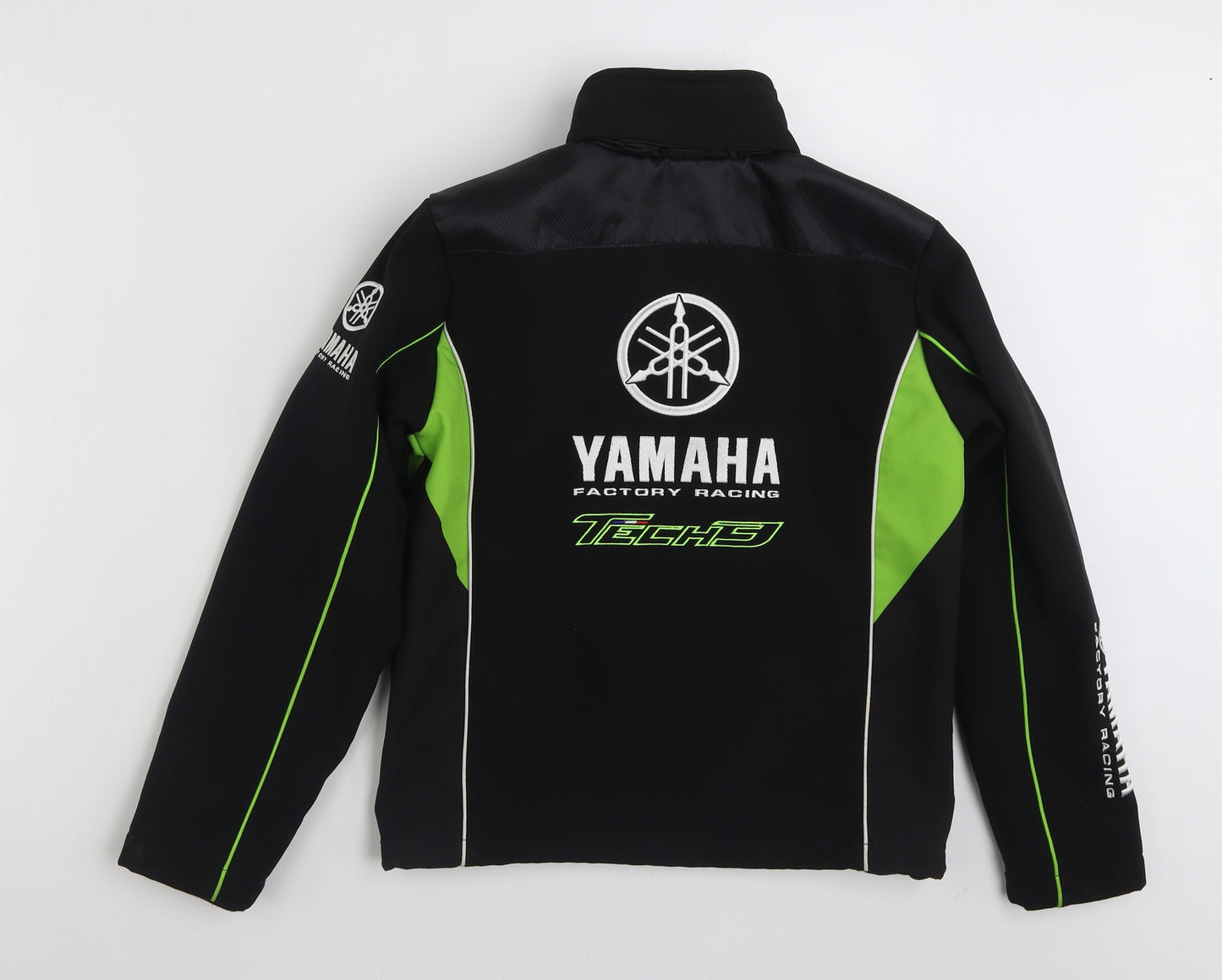 Yamaha Boys Black   Motorcycle Jacket Jacket Size 9-10 Years  Zip