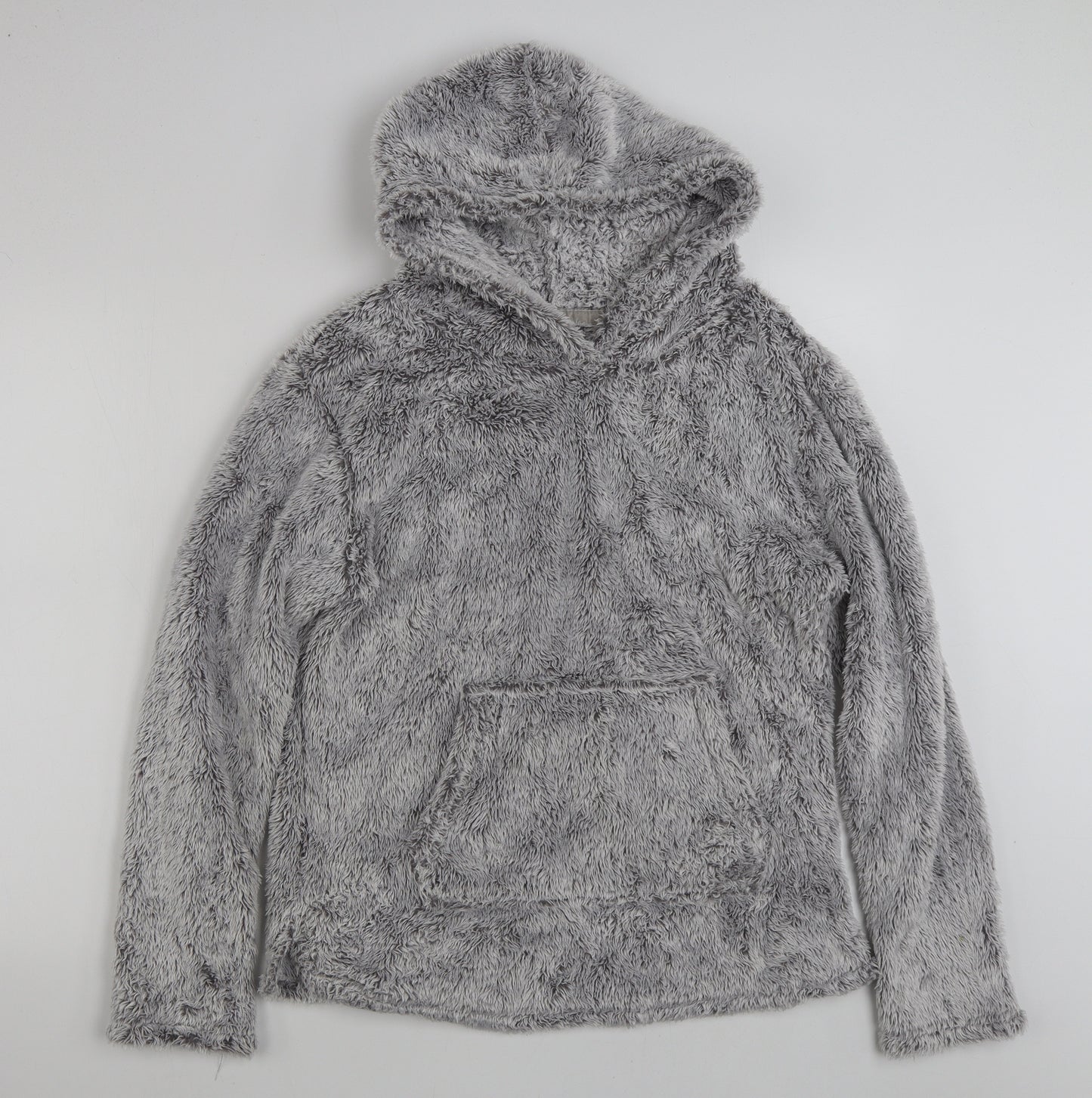 F&F Womens Grey  100% Polyester Pullover Hoodie Size L  Pullover