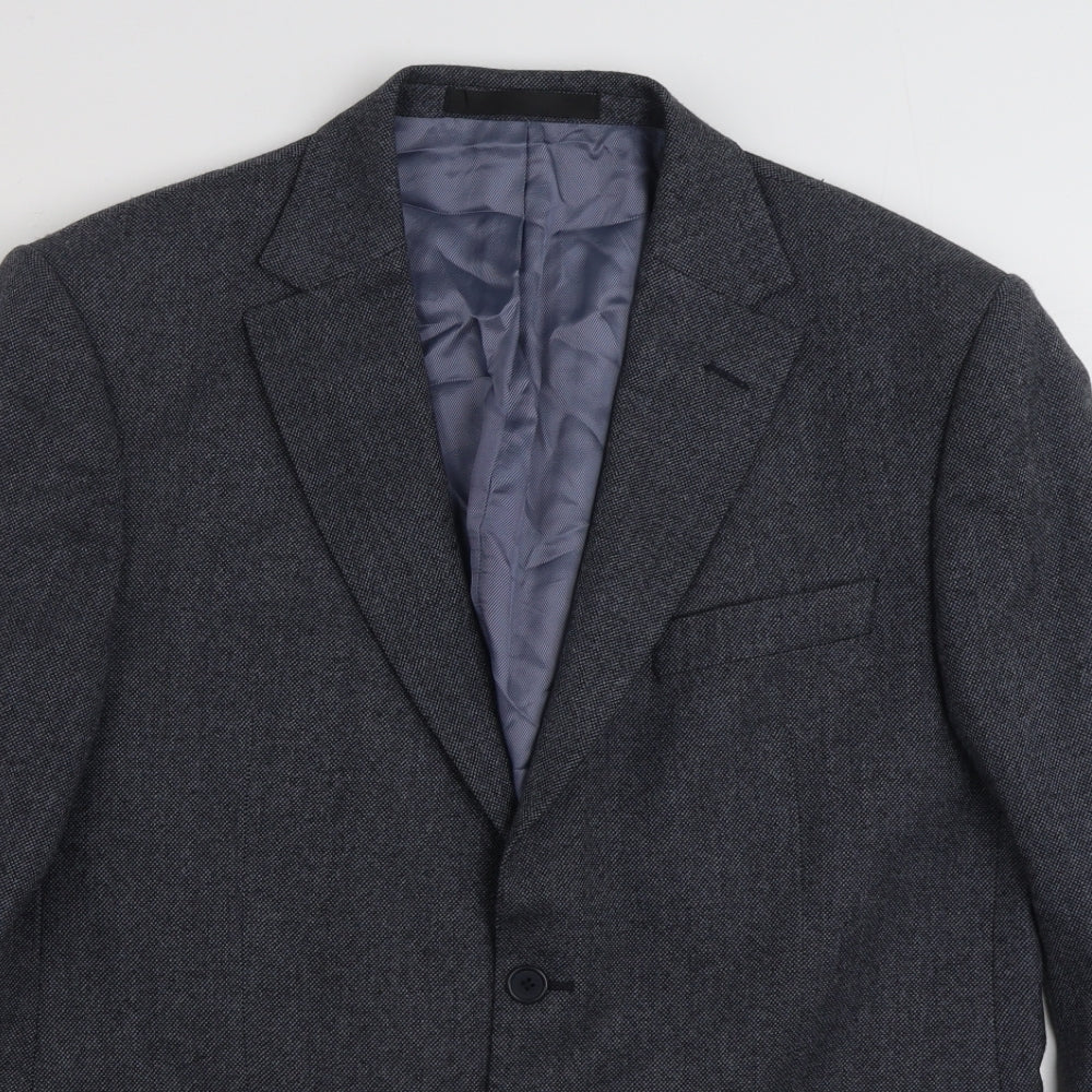 Marks and Spencer Mens Blue  Wool Jacket Suit Jacket Size M