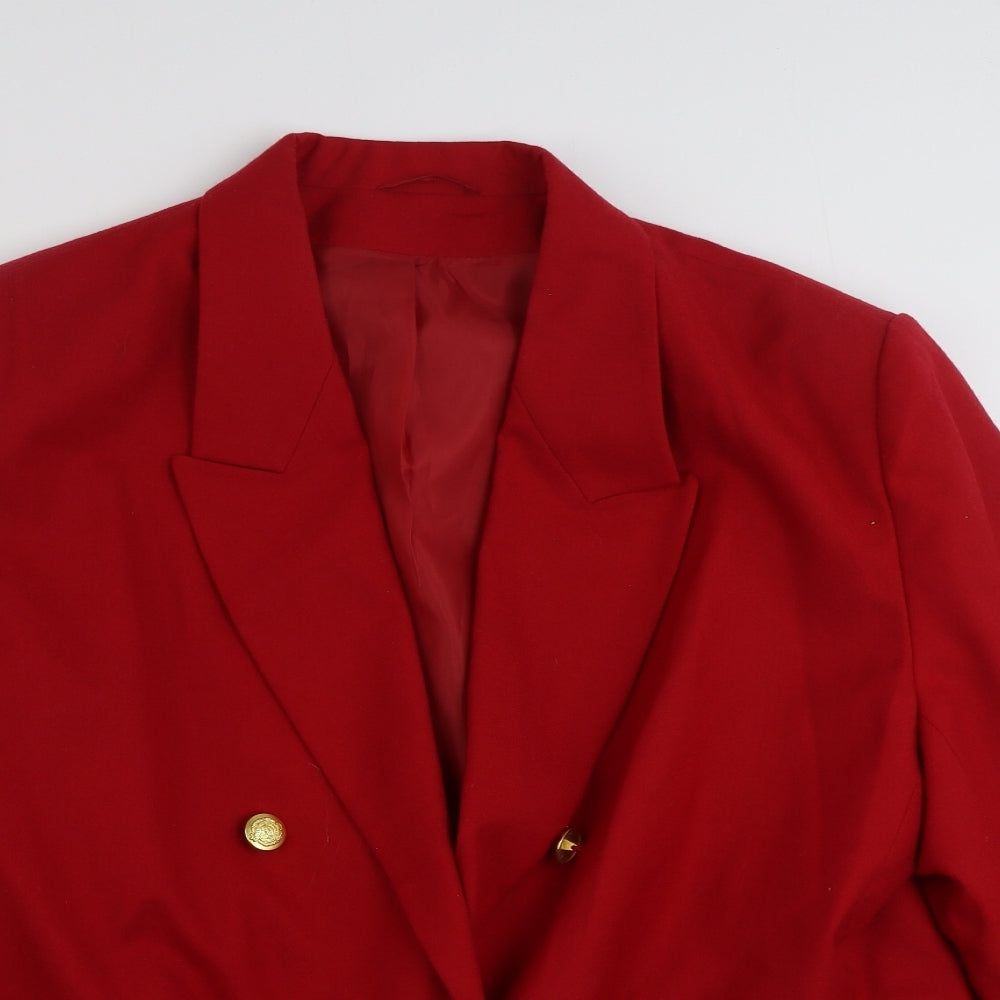 Essentials Womens Red   Jacket Blazer Size 22  Button