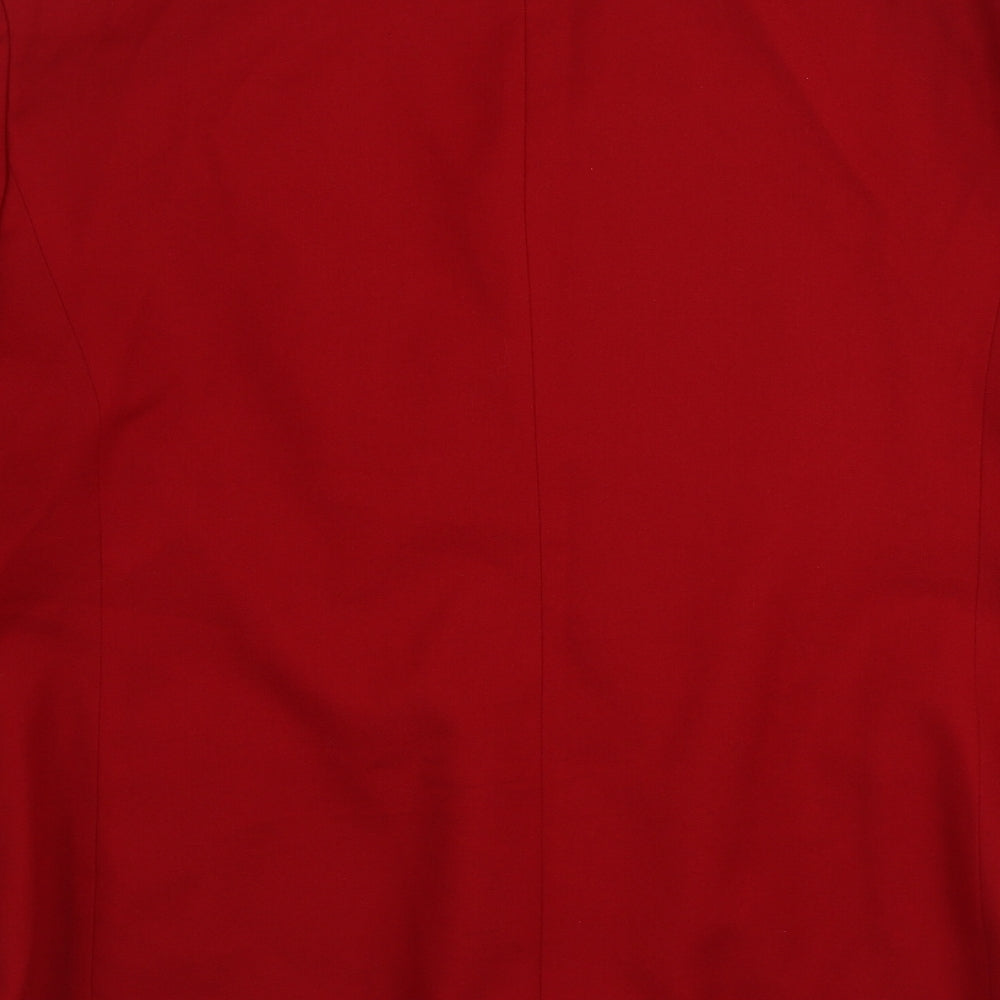 Essentials Womens Red   Jacket Blazer Size 22  Button
