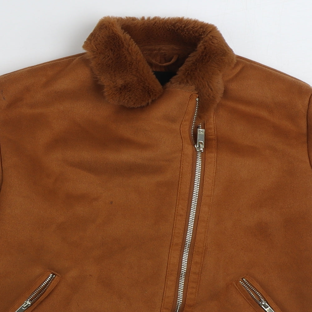 River Island Girls Brown   Jacket  Size 11-12 Years  Zip